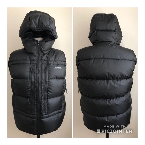 DKNY | Puffer Vest Jacket w/ Hoodie